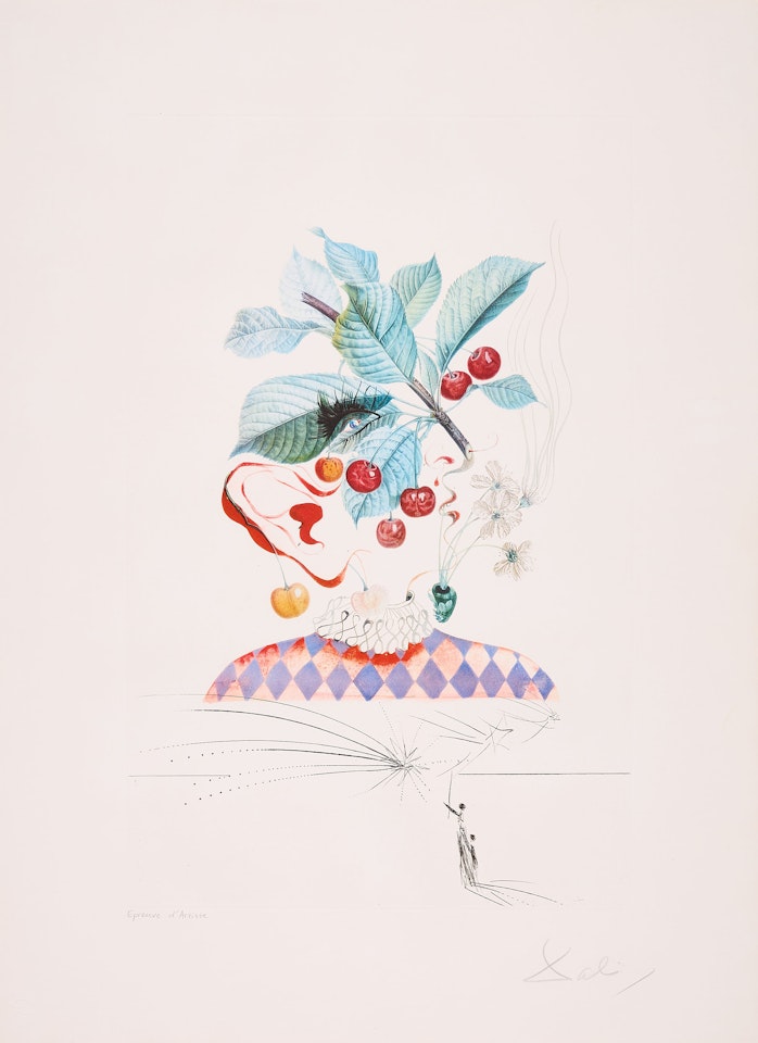 Cérises Pierrot (From: Flordali Les Fruits). by Salvador Dali