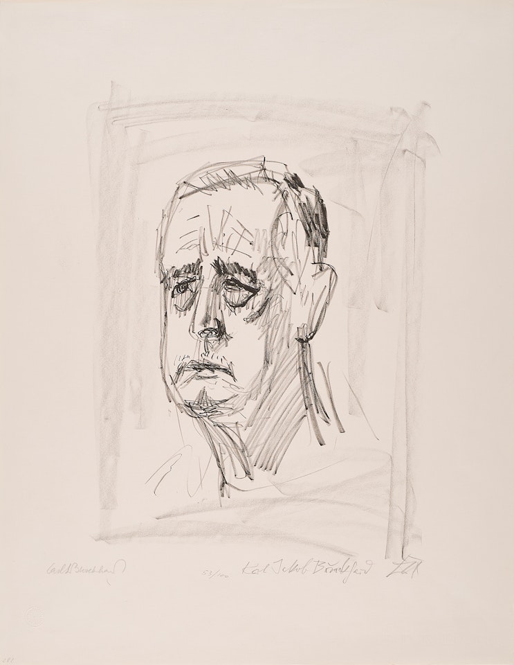 Bildnis Carl Jacob Burckhardt II (ohne Hemdkragen) by Otto Dix