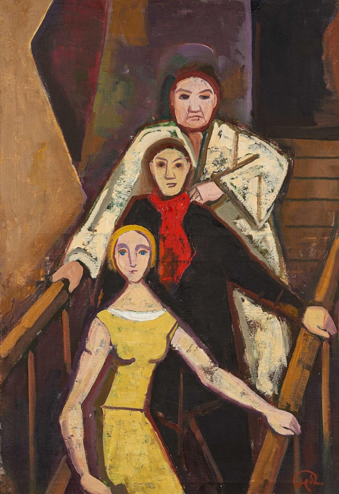 "Auf der Treppe II (Generationsbild) " by Karl Hofer