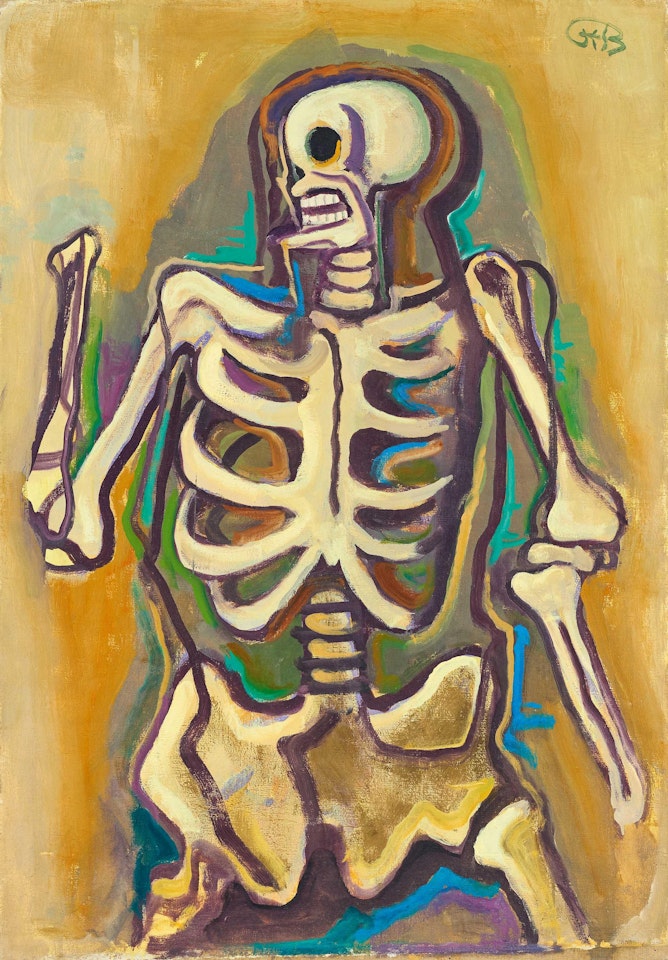Das Skelett. by Karl Hofer