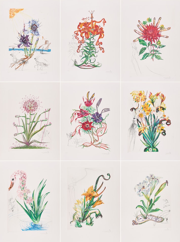 Surrealistic Flowers. by Salvador Dali