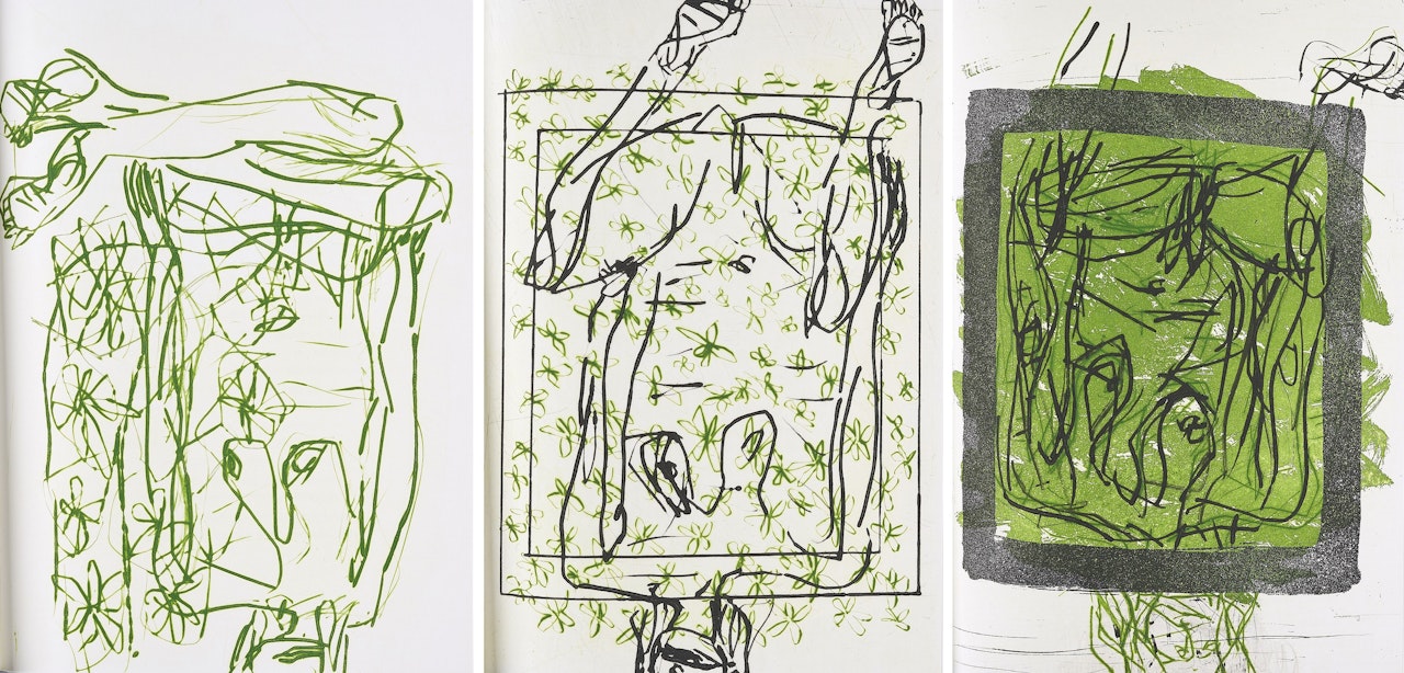 1001 Nacht - Die Geschichte des Lastträgers und der drei Damen. by Georg Baselitz