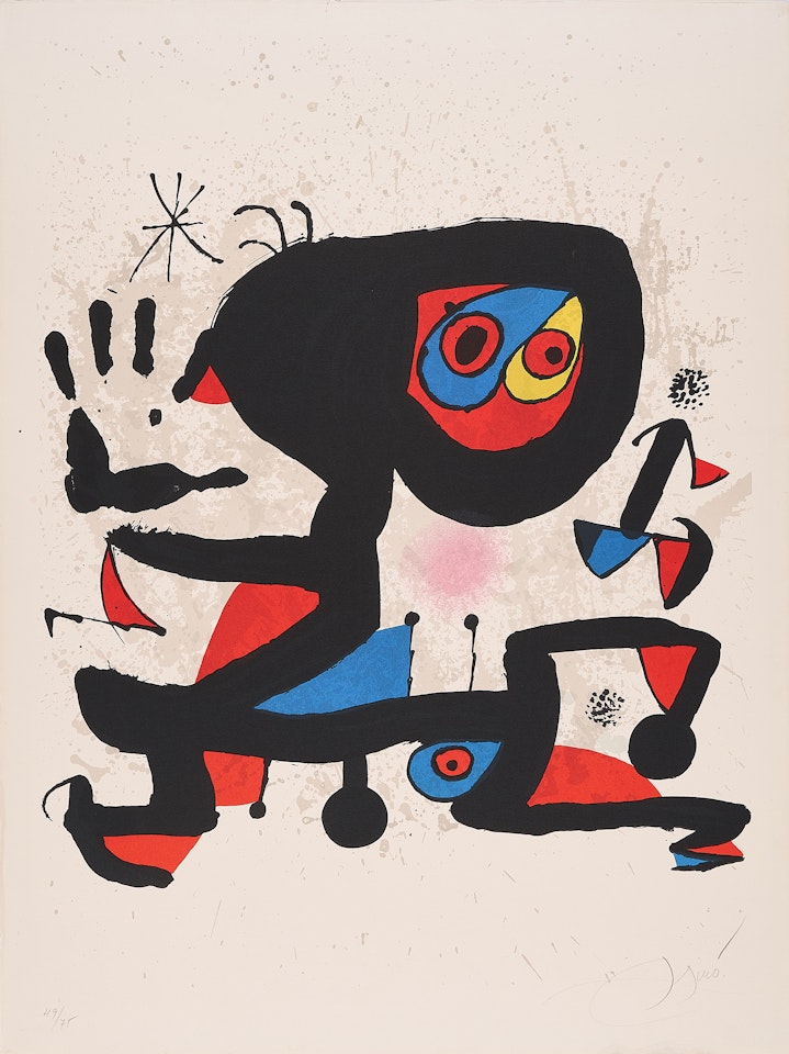 Plakat für die UNESCO "Droits de l"homme" by Joan Miró