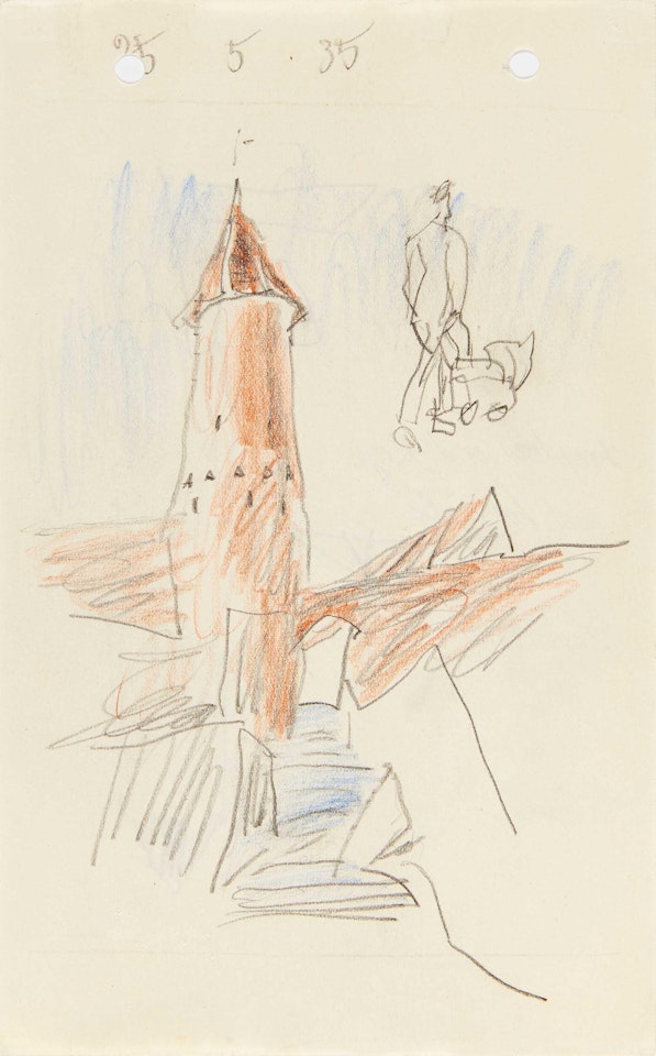 Untitled (Grützturm in Treptow an der Rega) by Lyonel Feininger