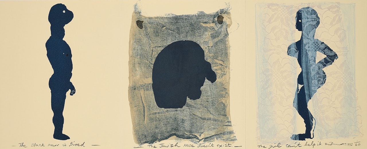 The Black Man, the Jew, and the Girl (for Parkett 38). by Marlene Dumas