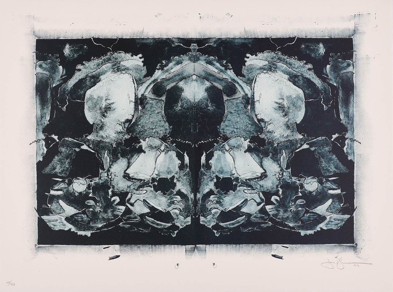 After Holbein (From: Künstler gegen Folter) by Jasper Johns