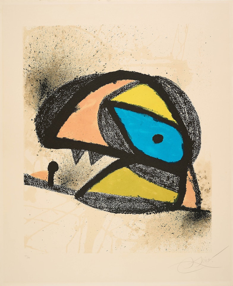 Poster for the exhibition "Homage to J. Torres Clavé"  by Joan Miró
