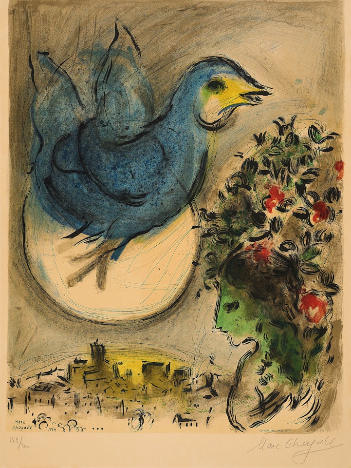 The Blue Bird by Marc Chagall