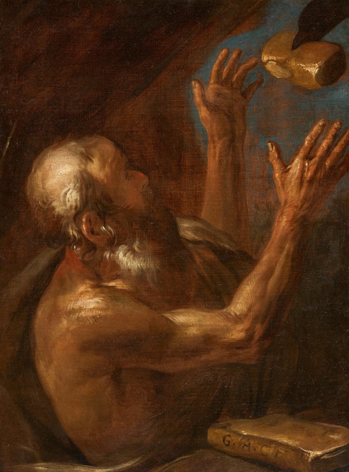 Saint Paul of Thebes Fed by the Raven by Italian School