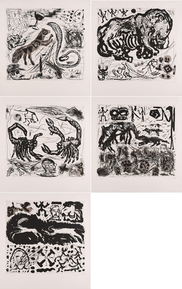 Was Emigranten durch den Kopf geht. by A.R. Penck