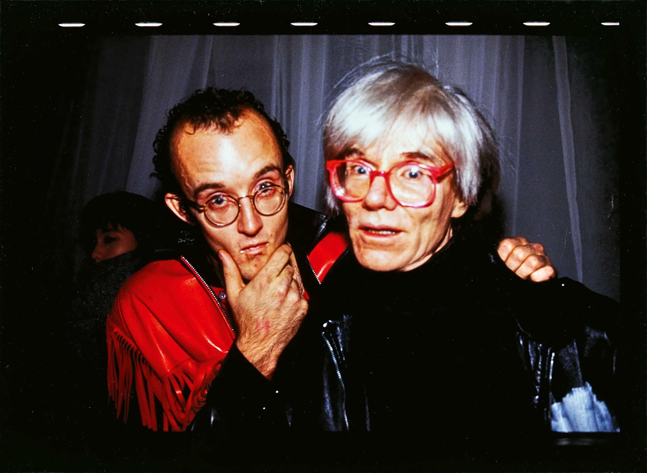Andy Warhol and Keith Haring at Palladium N.Y. by Nan Goldin
