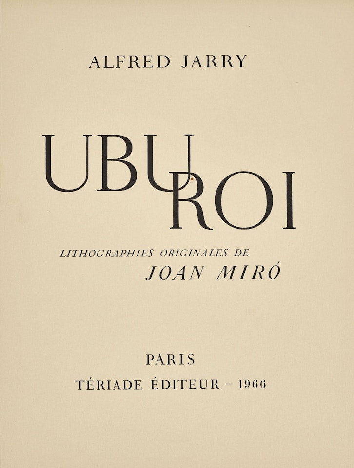 "Ubu Roi" by Joan Miró
