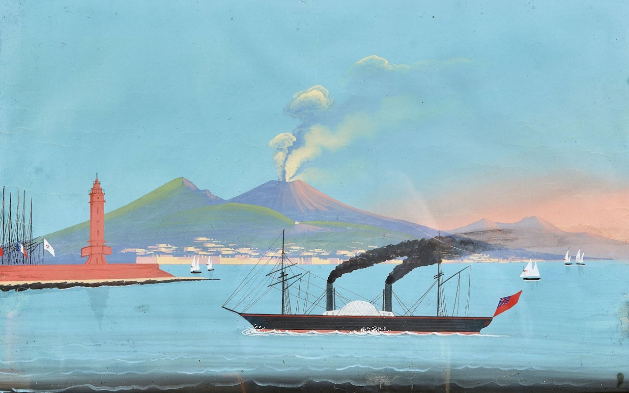 View of Vesuvius by Neapolitan School