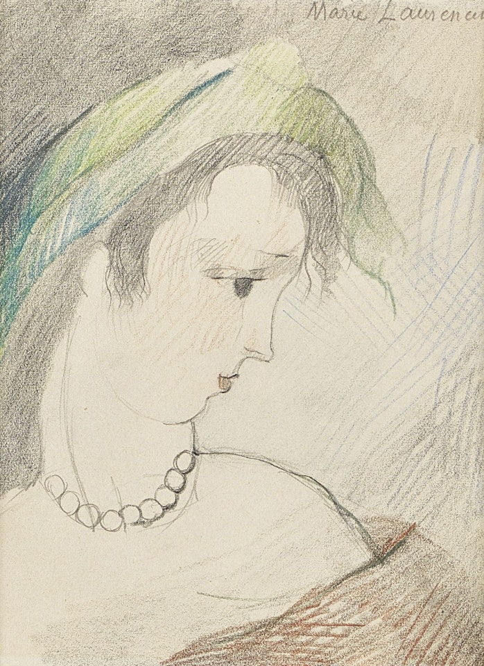 "Femme de profil au collier" by Marie Laurencin