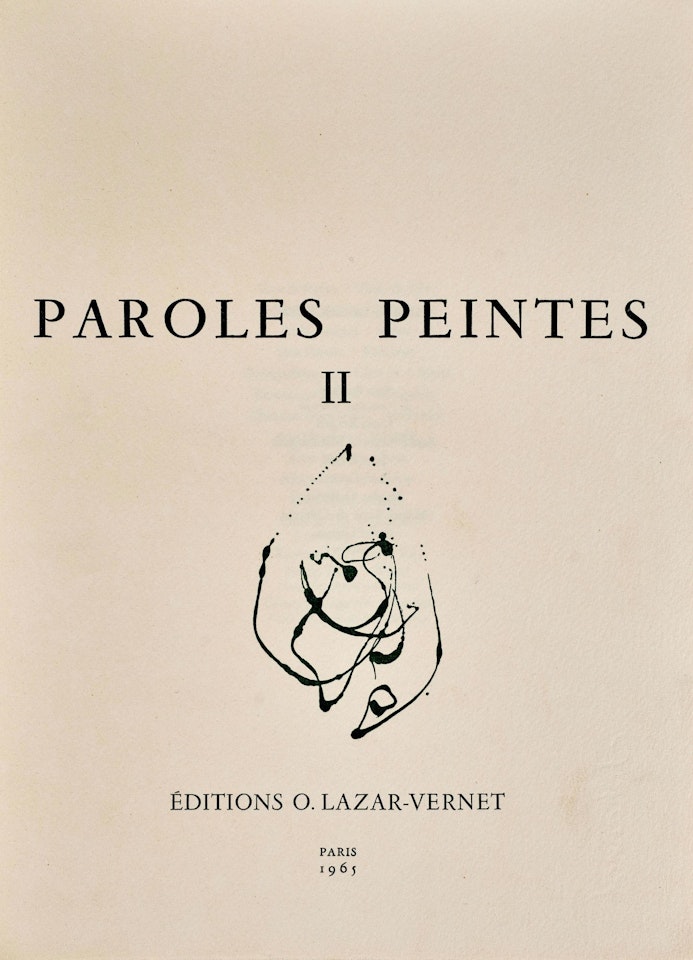 Paroles Peintes II by Alberto Giacometti