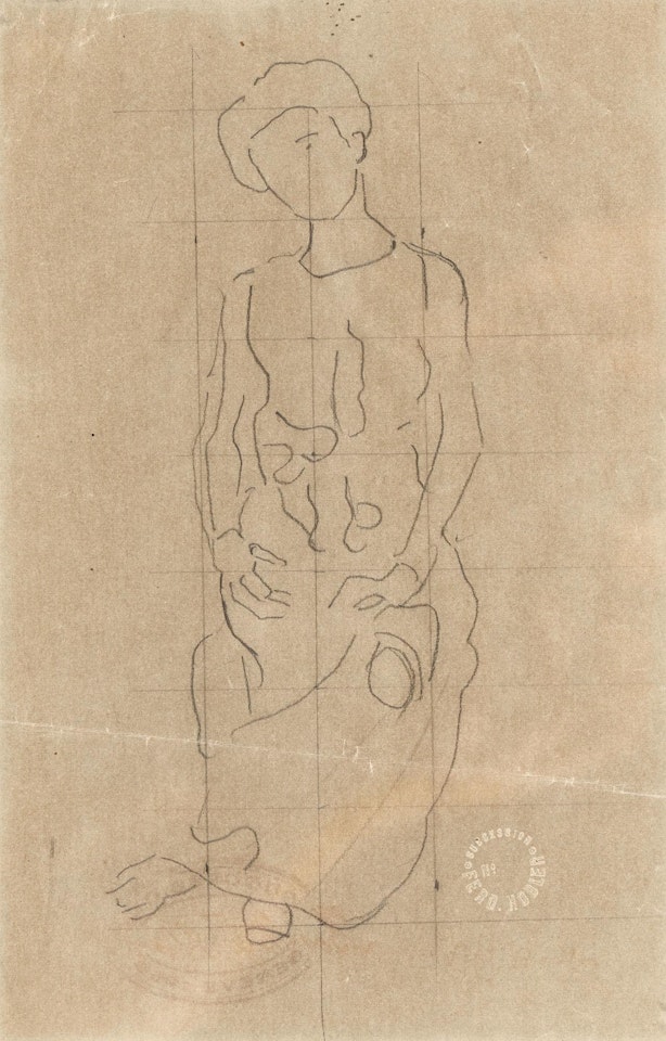 Figure study for "The Holy Hour" by Ferdinand Hodler