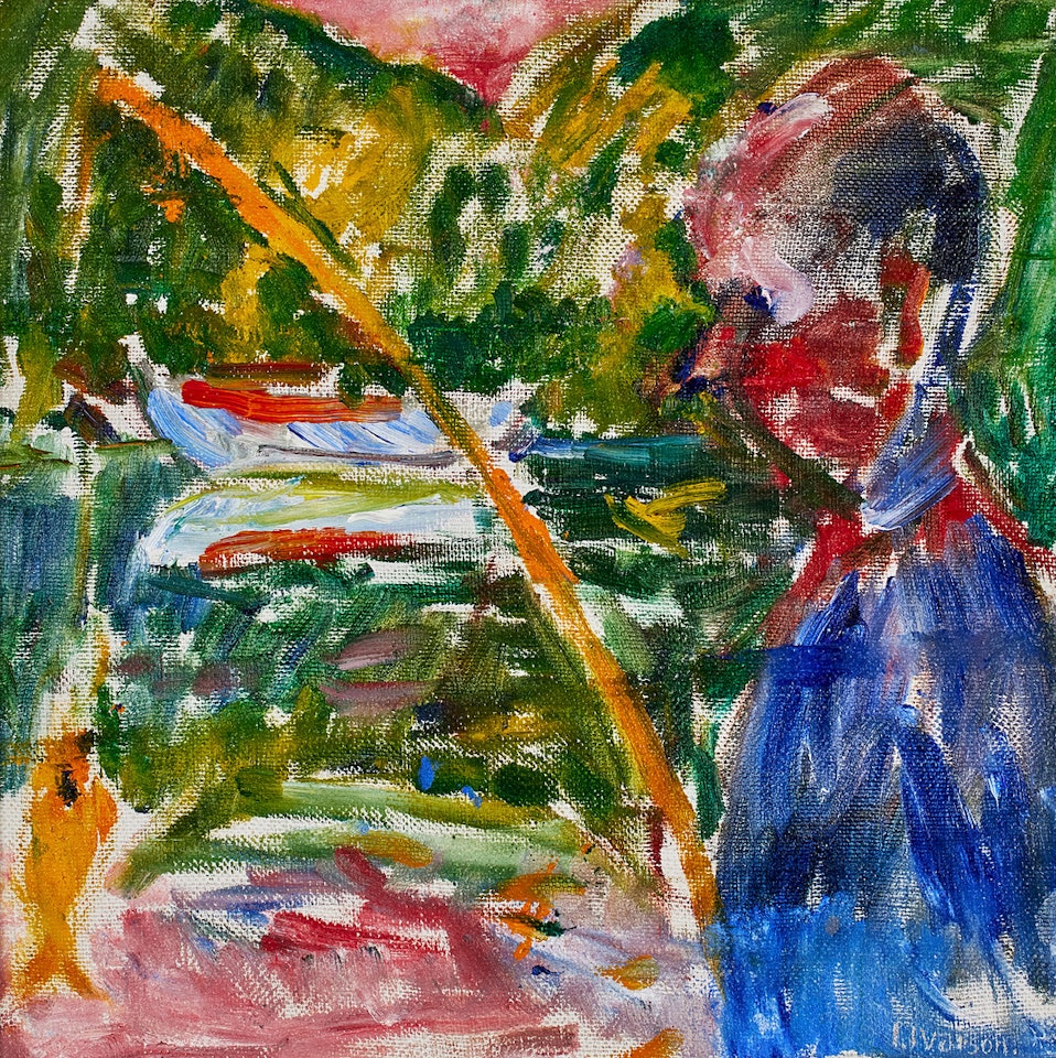 Fishing boy gets pacifier by Ivan Ivarson