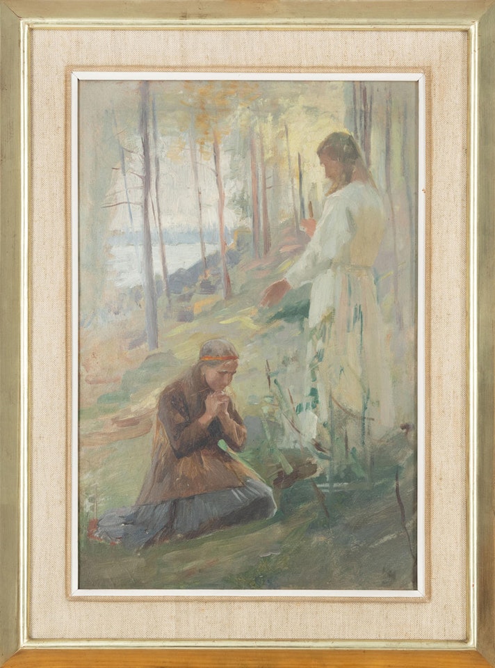 Sketch for "Christ and Magdalena" by Albert Edelfelt