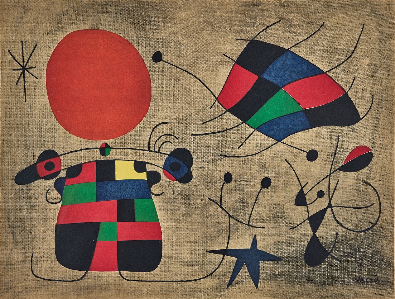"Le Sourire aux Ailes flamboyantes" by Joan Miró