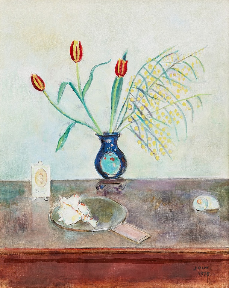 Still life with tulips. by Einar Jolin