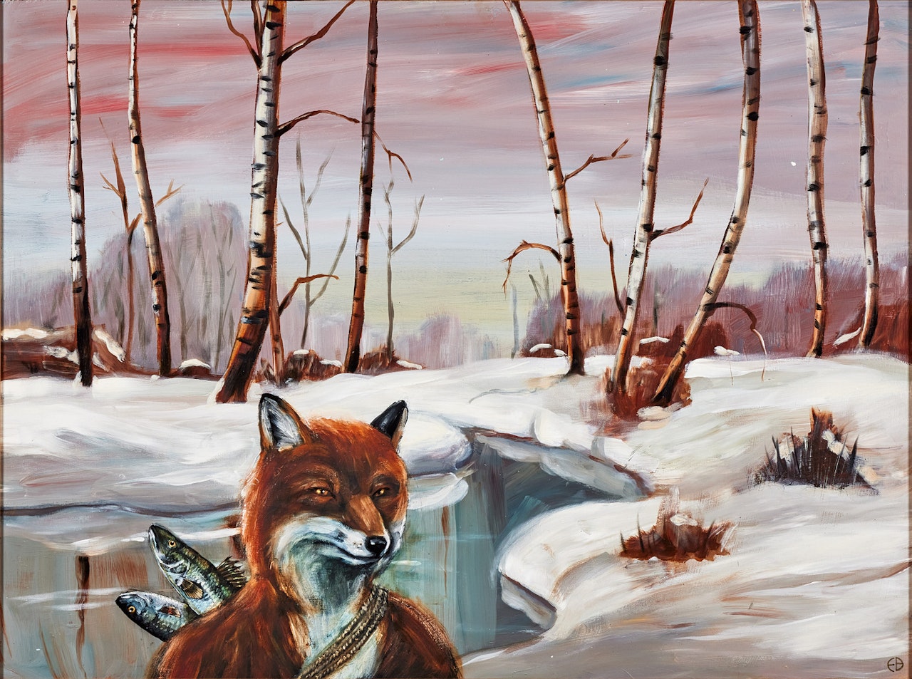 Winter fishing by Ernst Billgren