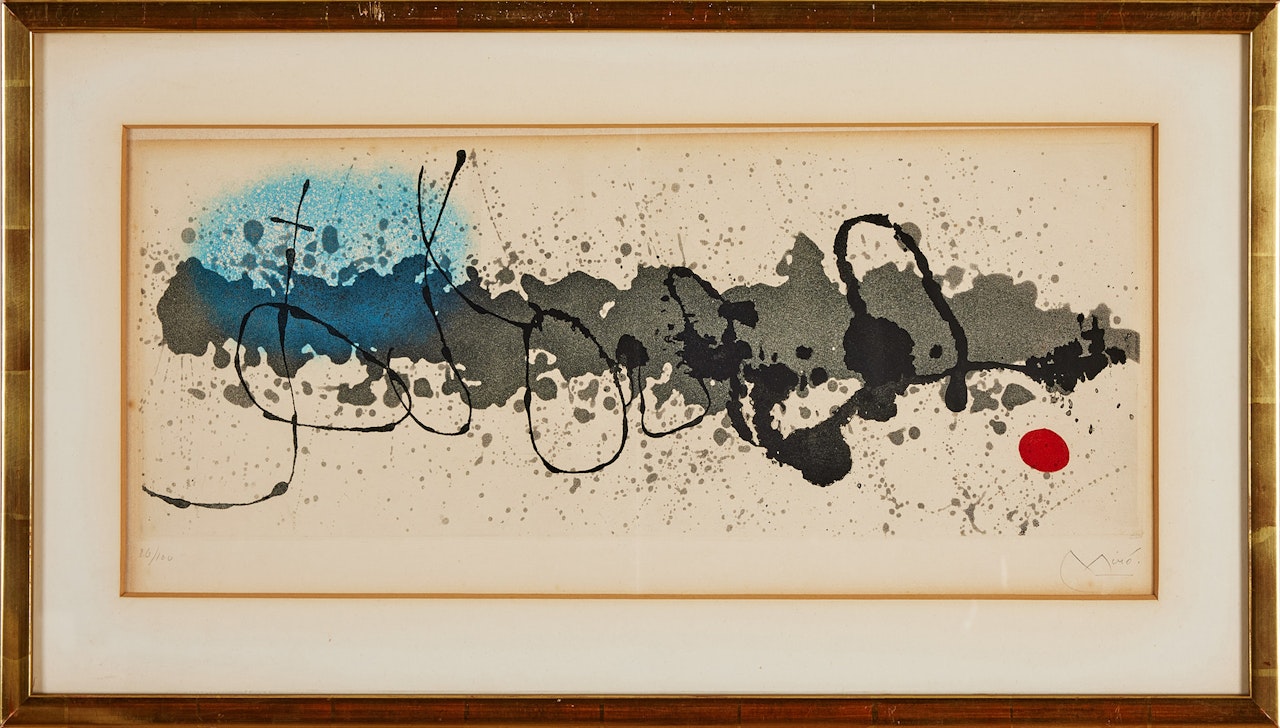 "Tracé sur l"eau" by Joan Miró