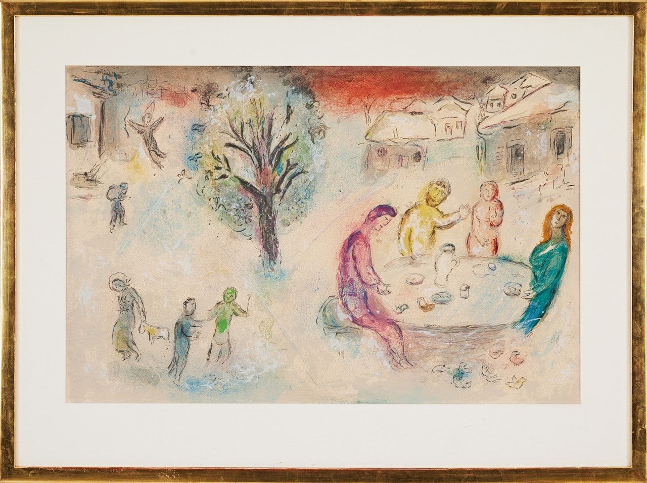 Le repas chez Dryas by Marc Chagall