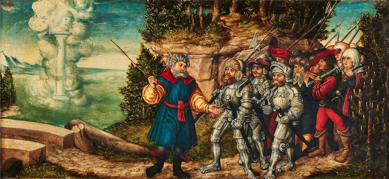Mose and the cloud pillar by Lucas Cranach the Elder