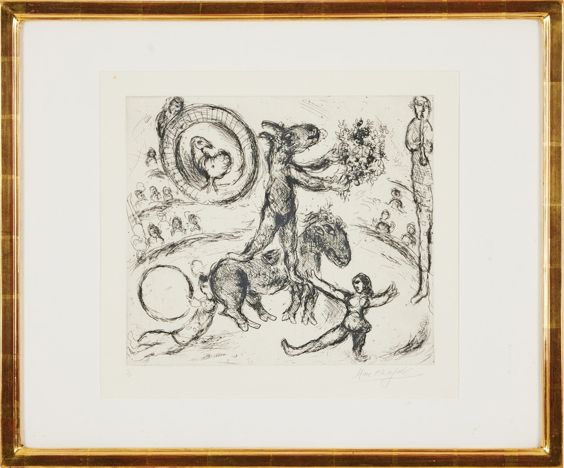 "L"Ane au bouquet de fleurs"; L"Ane au bouquet de fleurs" by Marc Chagall