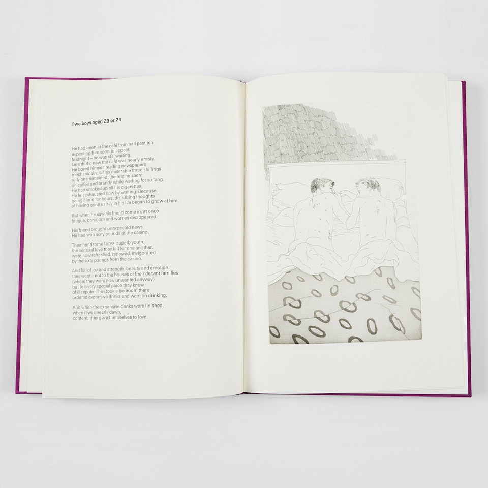 "Fourteen poems by CP Cavafy chosen and illustrated with twelve etchings by David Hockney translated by Nikos Stangos and Stephen Spender" by David Hockney