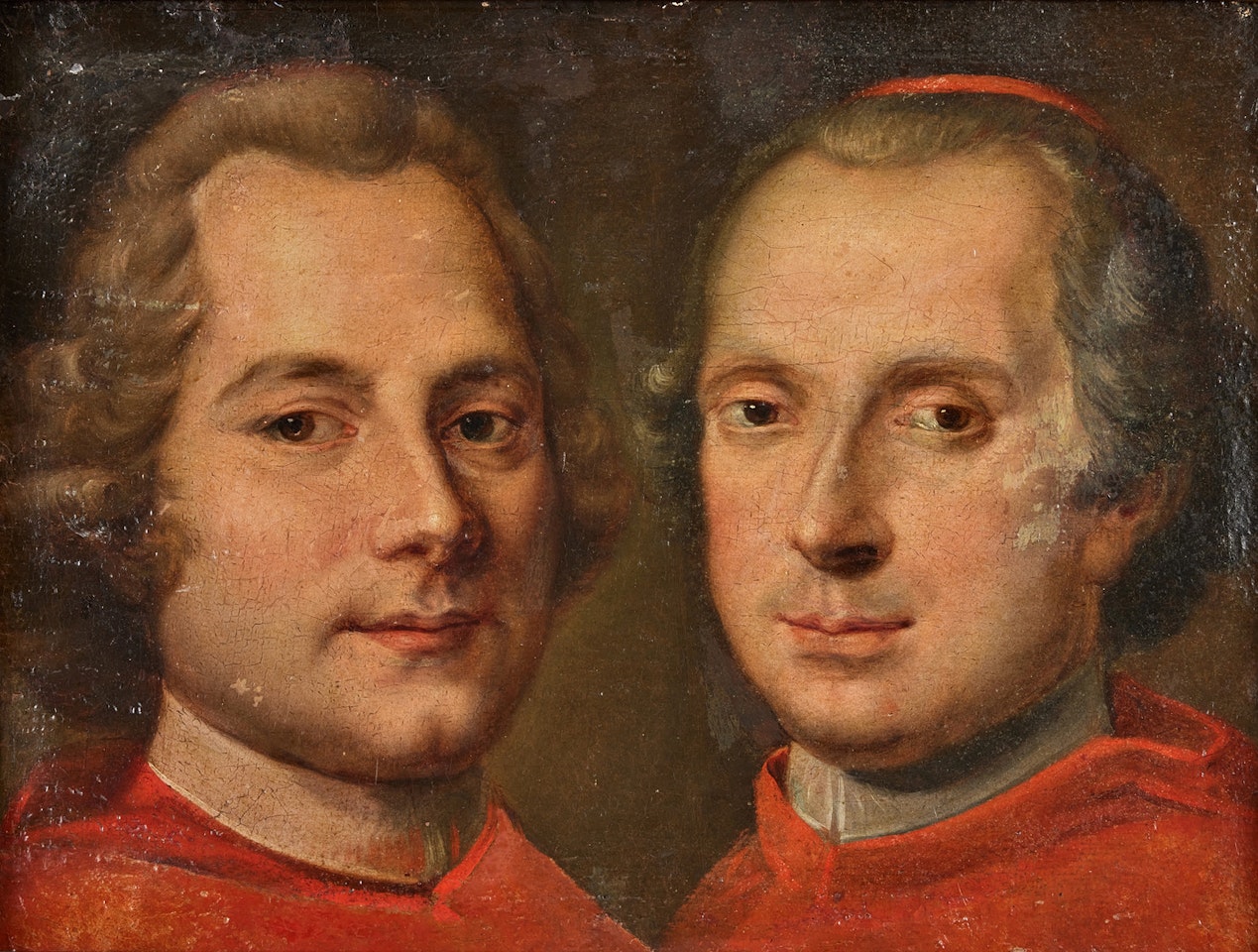 Portrait of Cardinal Francesco Carafa and Cardinal Giulio Maria della Somaglia (?) by Roman School