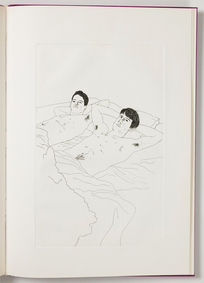 "Fourteen poems by C P Cavafy chosen and illustrated with twelve etchings by David Hockney translated by Nikos Stangos and Stephen Spender". by David Hockney