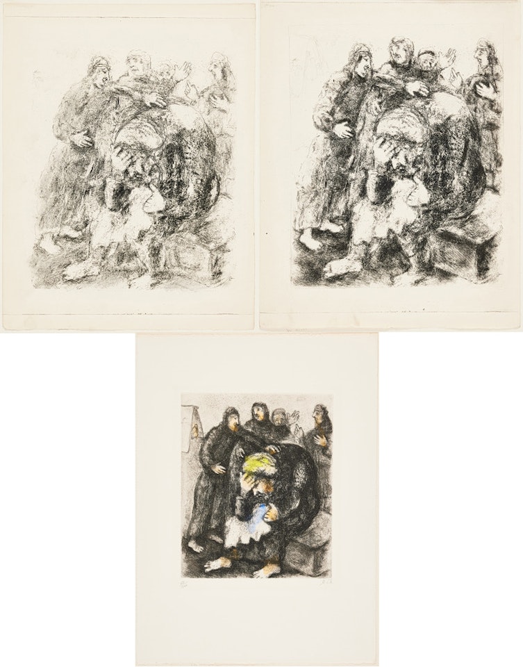 Jacob the Pleurant Joseph (from: The Bible, Pl. 19). by Marc Chagall