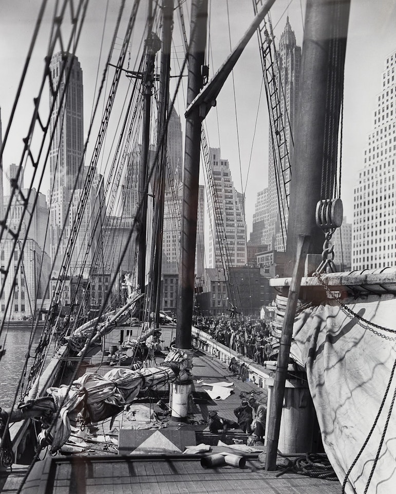 Theoline, Pier II, East River, Manhattan by Berenice Abbott