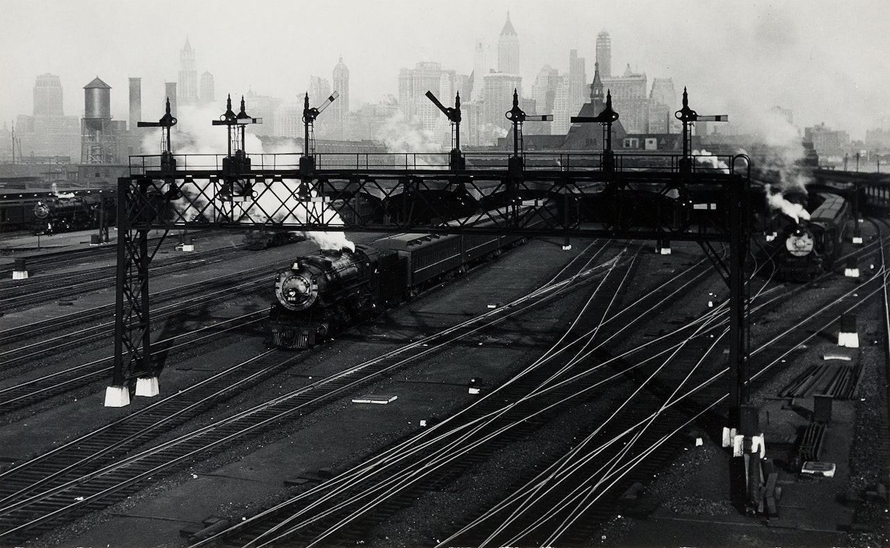Hoboken Railroad Yard, New Jersey by Berenice Abbott