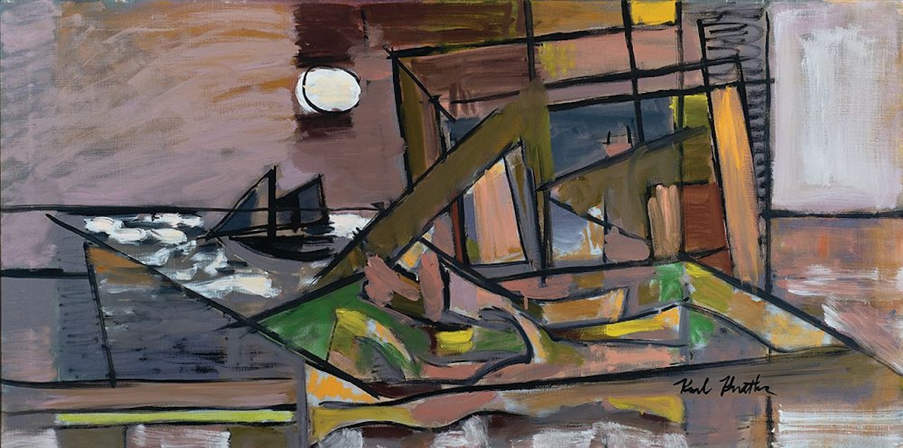 "Harbor Moon" (Provincetown) by Karl Knaths