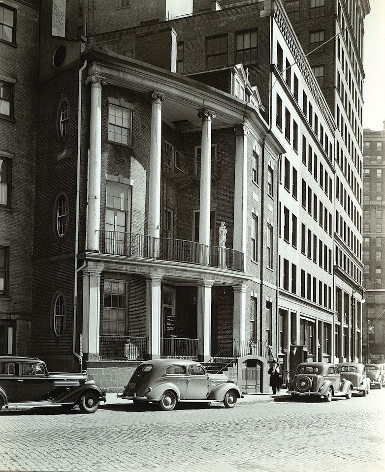 "Church on the Battery: Our Lady of Rosary, 7 State Street, Manhattan" by Berenice Abbott
