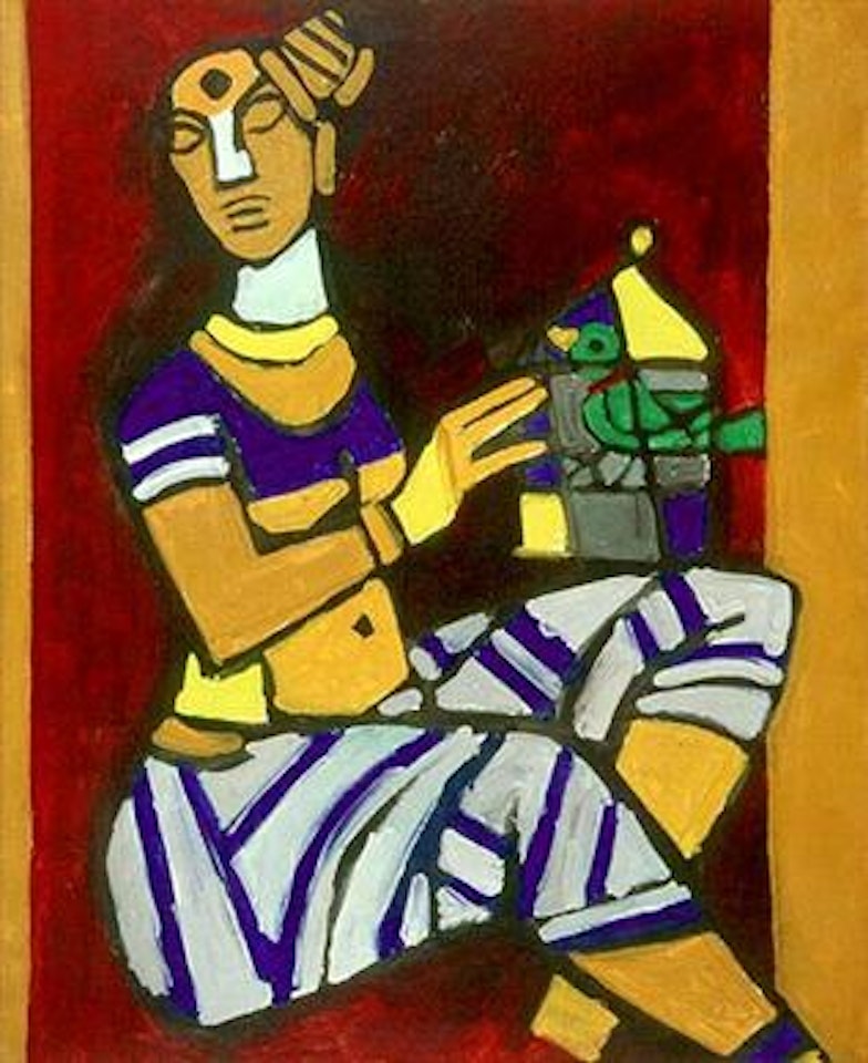 When I begin to paint hold the sky in your hand as the stretch of my canvas is unknown to me by M.F. Husain