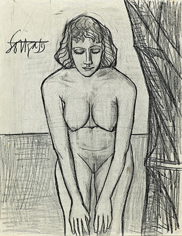 Untitled (Drawing based on the oil "Spain") by Francis Newton Souza