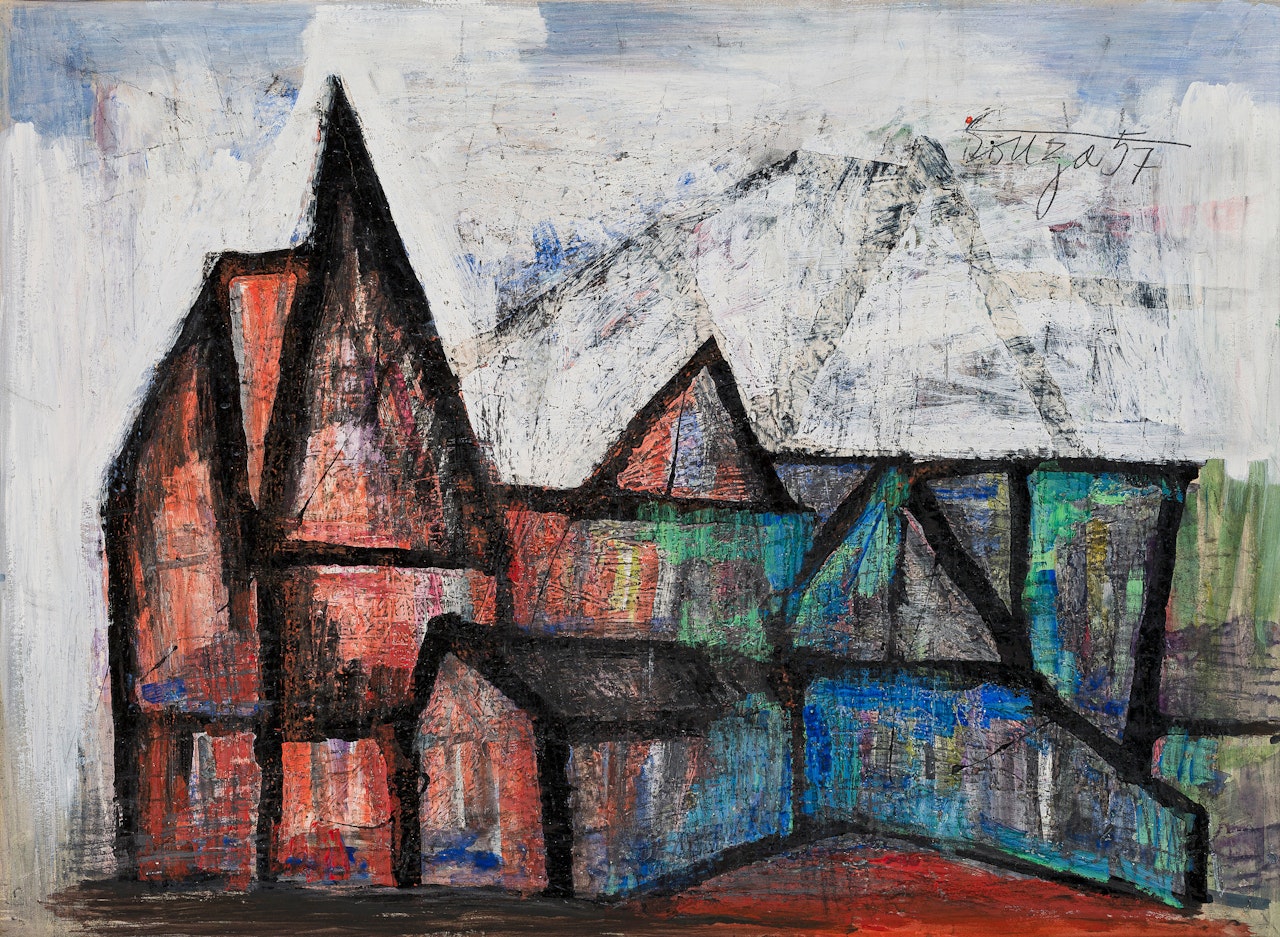 Untitled (Houses) by Francis Newton Souza