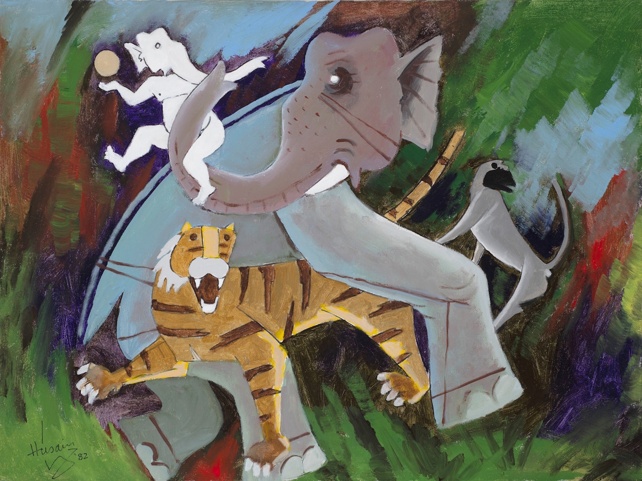 Untitled (Bestiary) by M.F. Husain