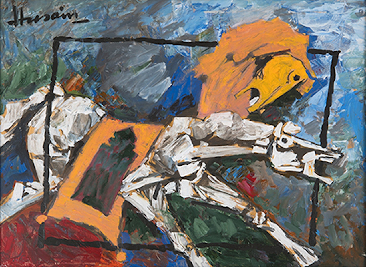 Untitled (Horse) by M.F. Husain