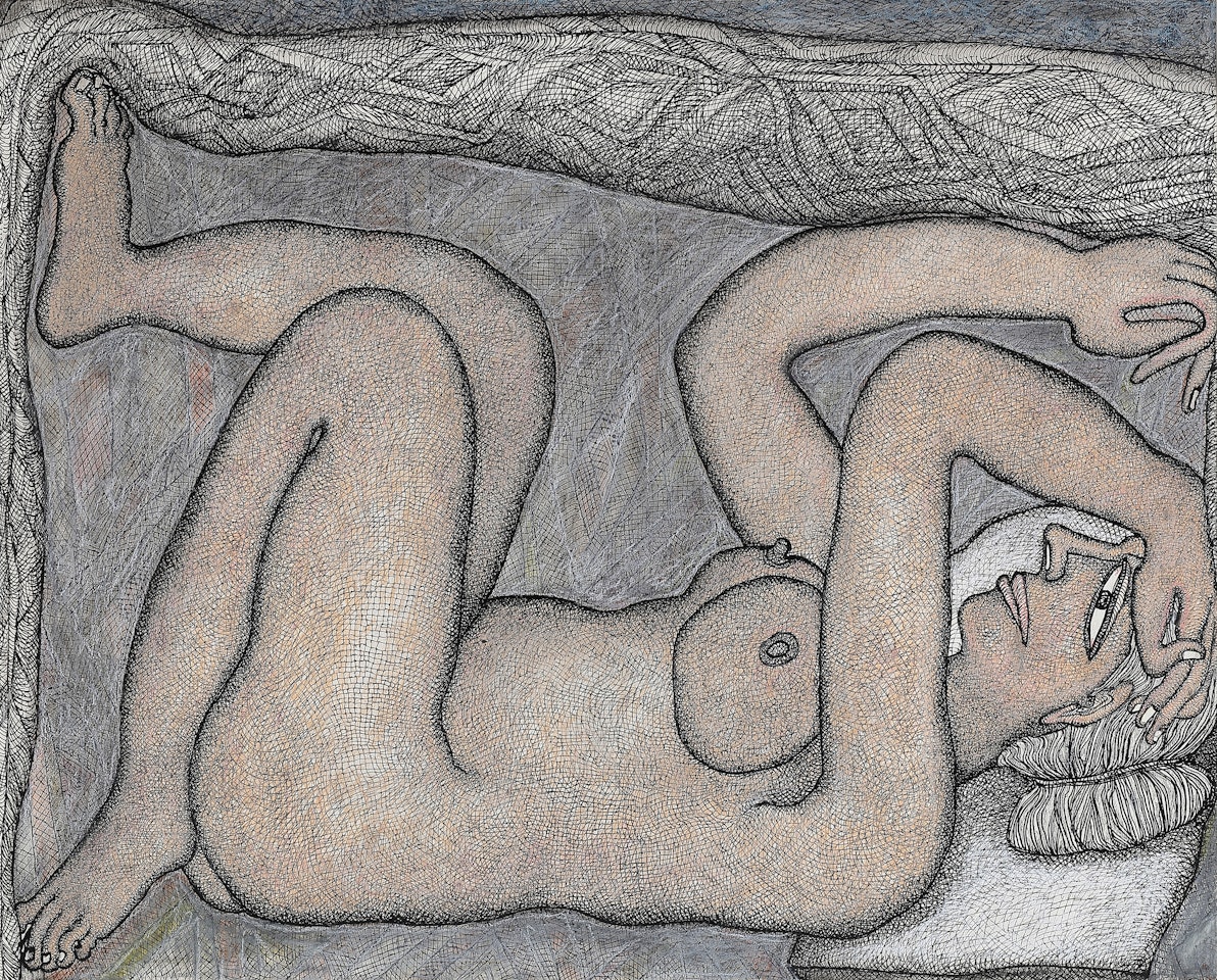 Woman under the Quilt by Jogen Chowdhury