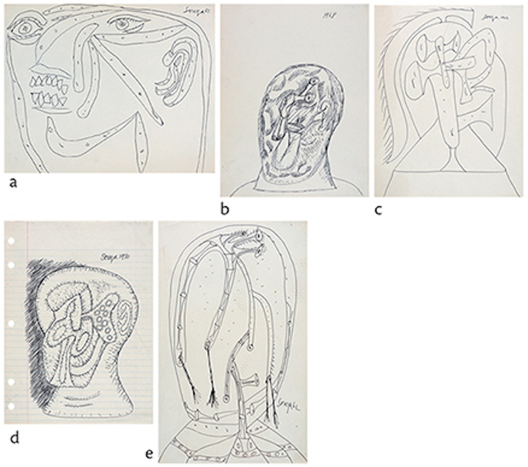 Untitled; UntitledDated "1968"; Untitled; Untitled; Untitled by Francis Newton Souza
