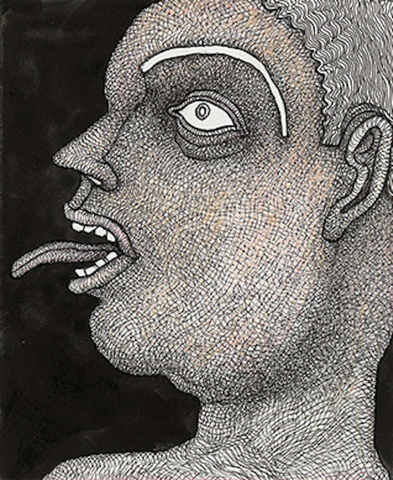 Man with Protruding Tongue by Jogen Chowdhury