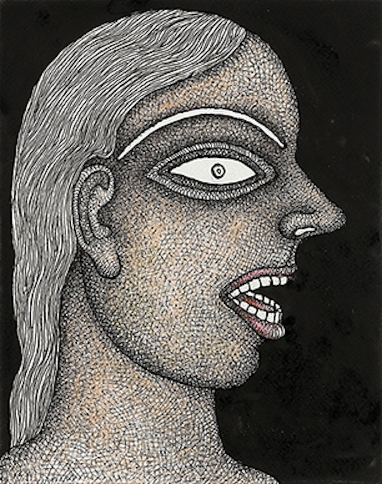 Girl with Red Lips by Jogen Chowdhury