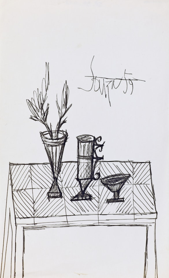Untitled (Still Life with Table) by Francis Newton Souza