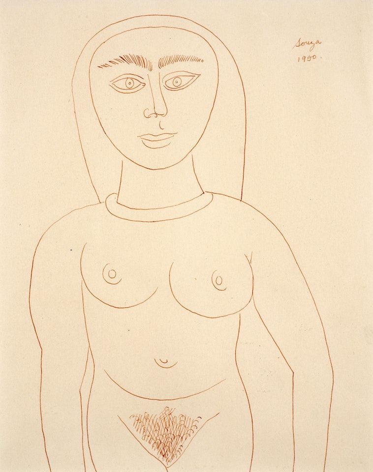 Untitled (Standing Nude) by Francis Newton Souza
