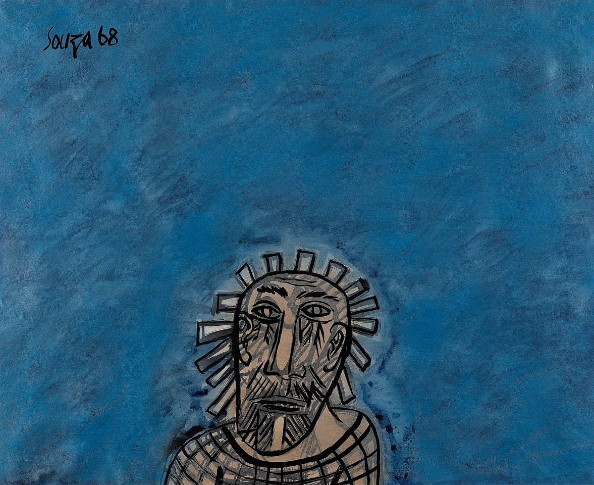 Christ in Blue by Francis Newton Souza