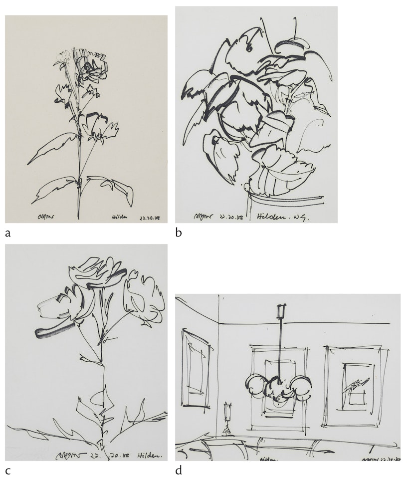a) Roses Hilden I b) Flower Pot Hilden by Jogen Chowdhury